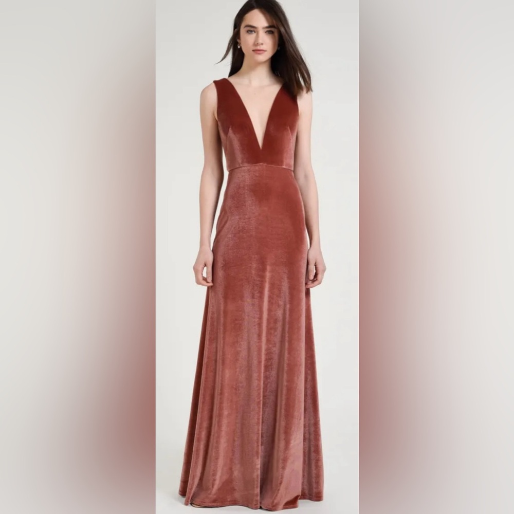 Anthropologie’s Jenny Yoo Logan Deep-V Velvet Gown